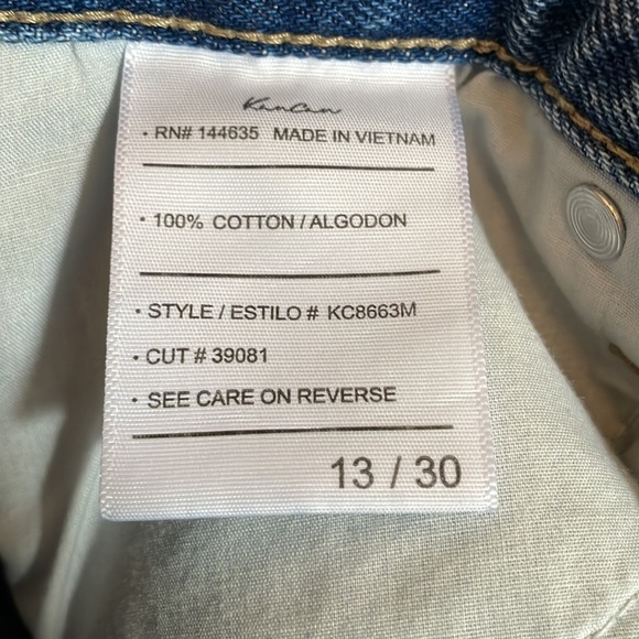 KanCan Jean Shorts Womens 13/30 Estilo Cut Offs Distressed Non Stretch Denim - Picture 13 of 14